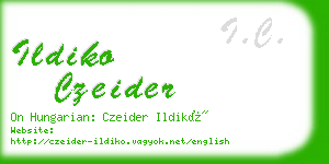 ildiko czeider business card